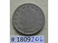5 cents 1904 S