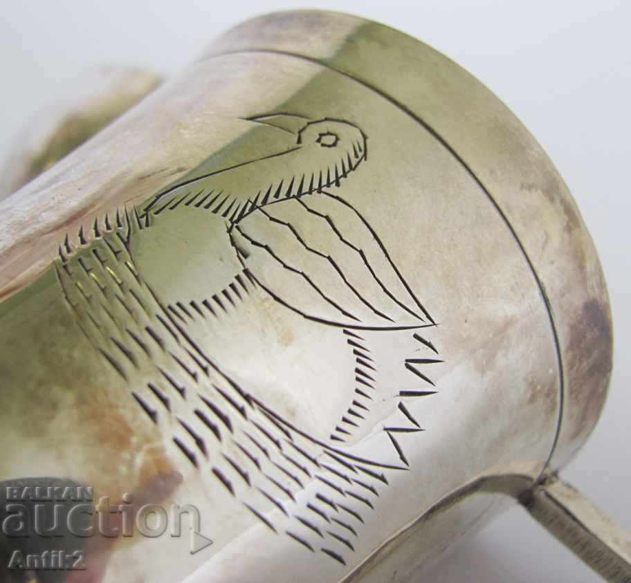 Antique Baby Baby Service. Serrated - 6