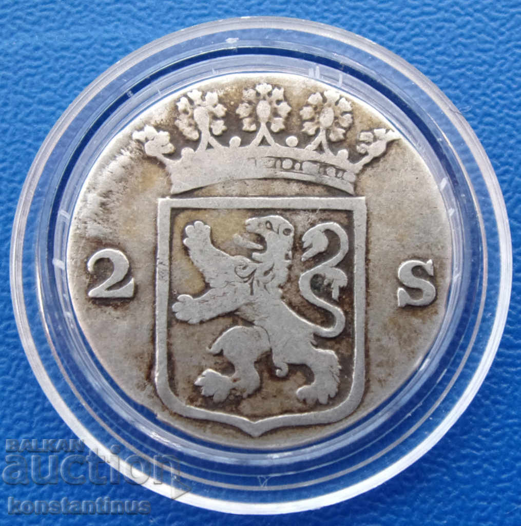 Netherlands 2 Stuber 1789 Silver Rare