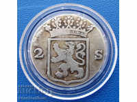 Ολλανδία 2 Stuber 1789 Silver Σπάνια