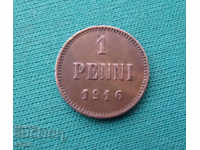 Russia - Finland 1 Penny 1916 Rare Coin