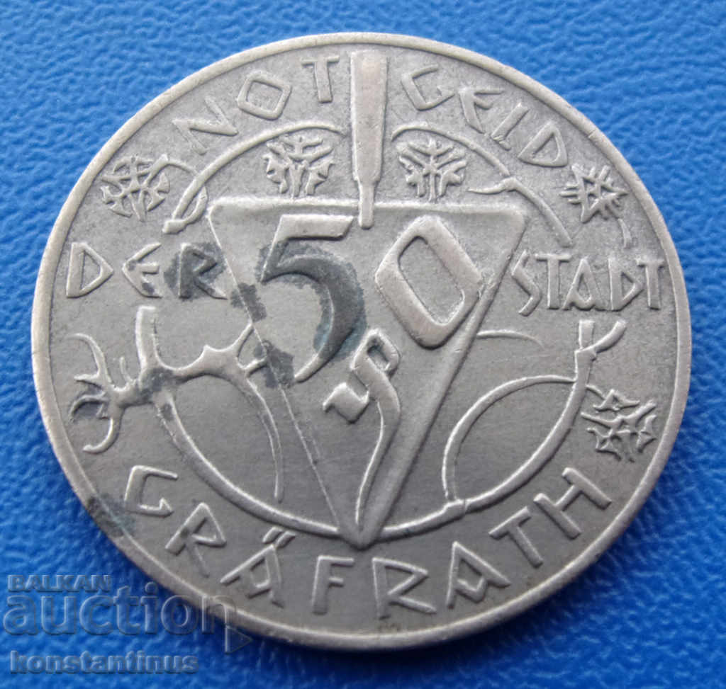 Weimar Grafrat 50 Pennig 1921 Rare with price € 11.25 | 22.00 BGN