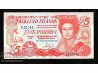 Falkland Islands 5 Pounds Unc Banknote A101544 1983