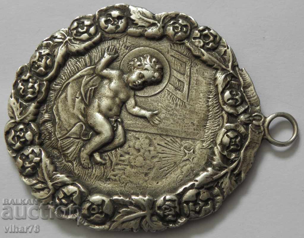 Auction Silver medallion baptism Auction Silver medallion baptism