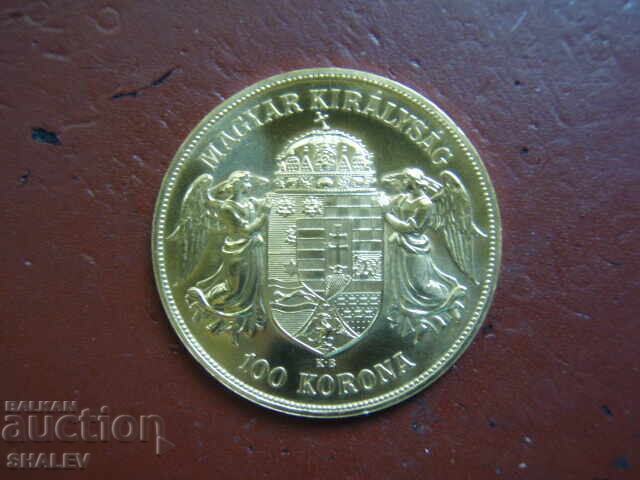 100 Coroane 1908 Ungaria (100 koroni Ungariya) - Unc (zlato)