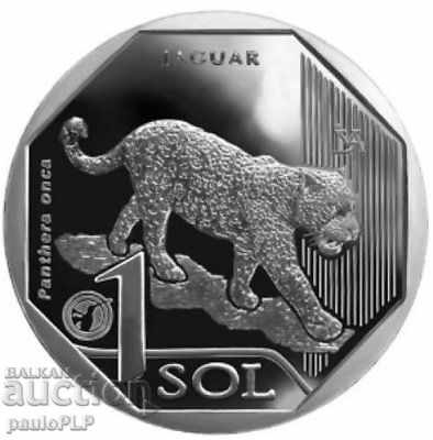 Peru 2018 Moneda 1 Nuevo Sol JAGUAR. Panthera Onca. UNC