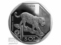 Peru 2018 Coin 1 Nuevo Sol JAGUAR. Panthera Onca. UNC