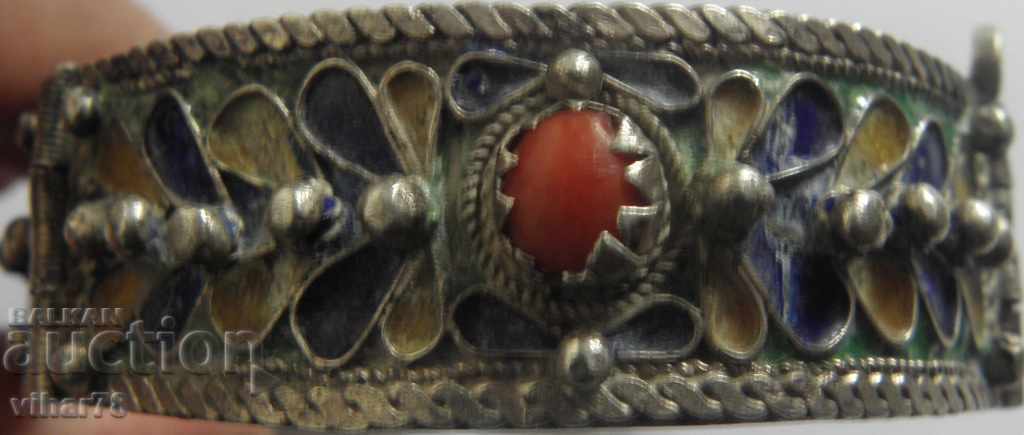 Παλιό επάργυρο ρωσικό σμάλτο βραχιόλι με τιμή 149.99 BGN | € 76.69