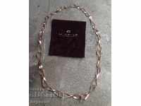 Marko Li-La-Lo Silver Necklace with Pink Gold 90 cm.