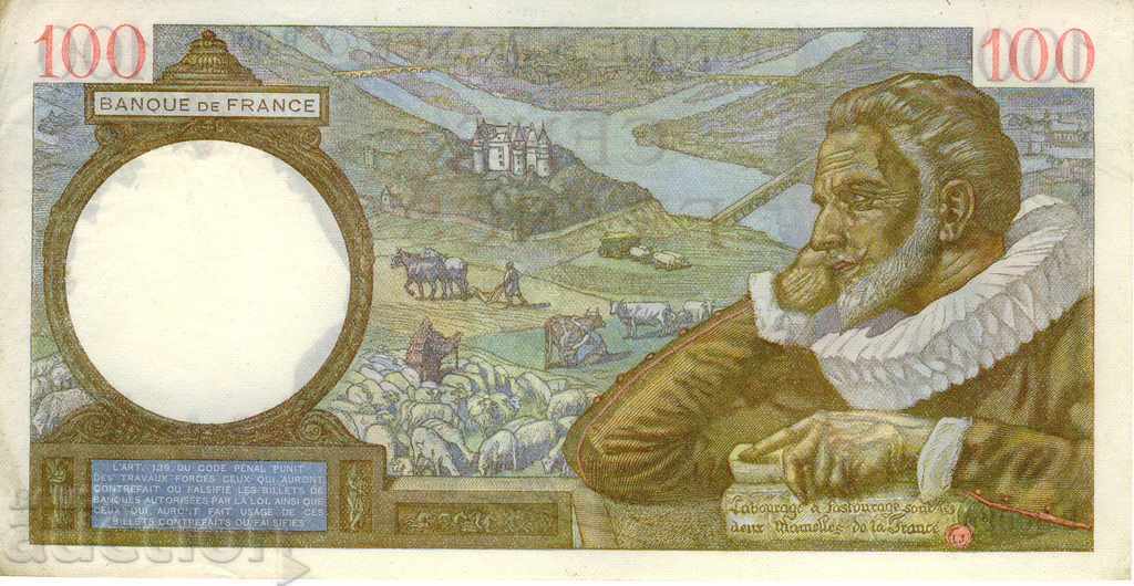 100 francs France 1942 P-94 almost uncirculated with price 63.00 BGN | € 32.21 100 francs France 1942 P-94 almost uncirculated with price 63.00 BGN | € 32.21