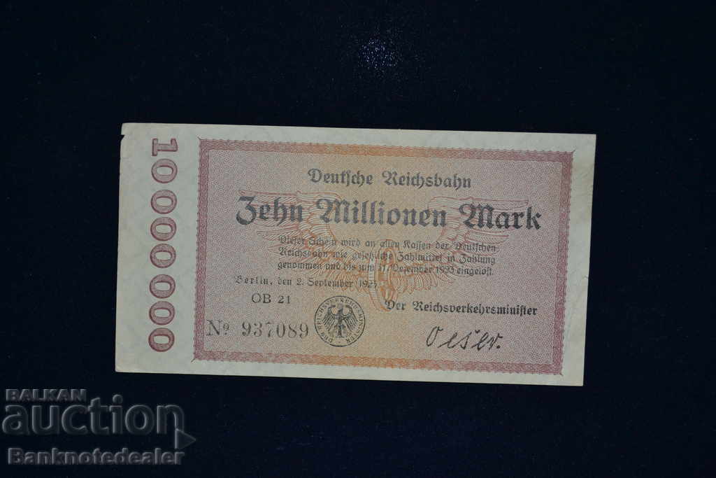 Γερμανία Βερολίνο 10 Millionen Mark 1923 Ref OB 21