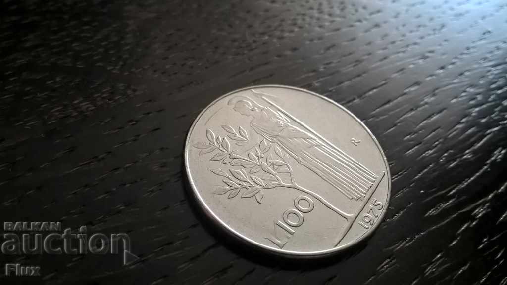 Монета - Италия - 100 лири | 1975г.