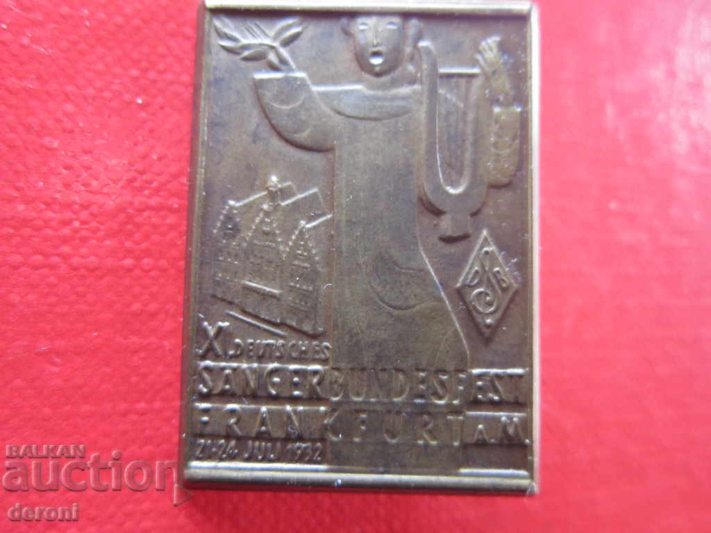 Auction Old German bronze badge badge 1932 Third Reich Auction Old German bronze badge badge 1932 Third Reich