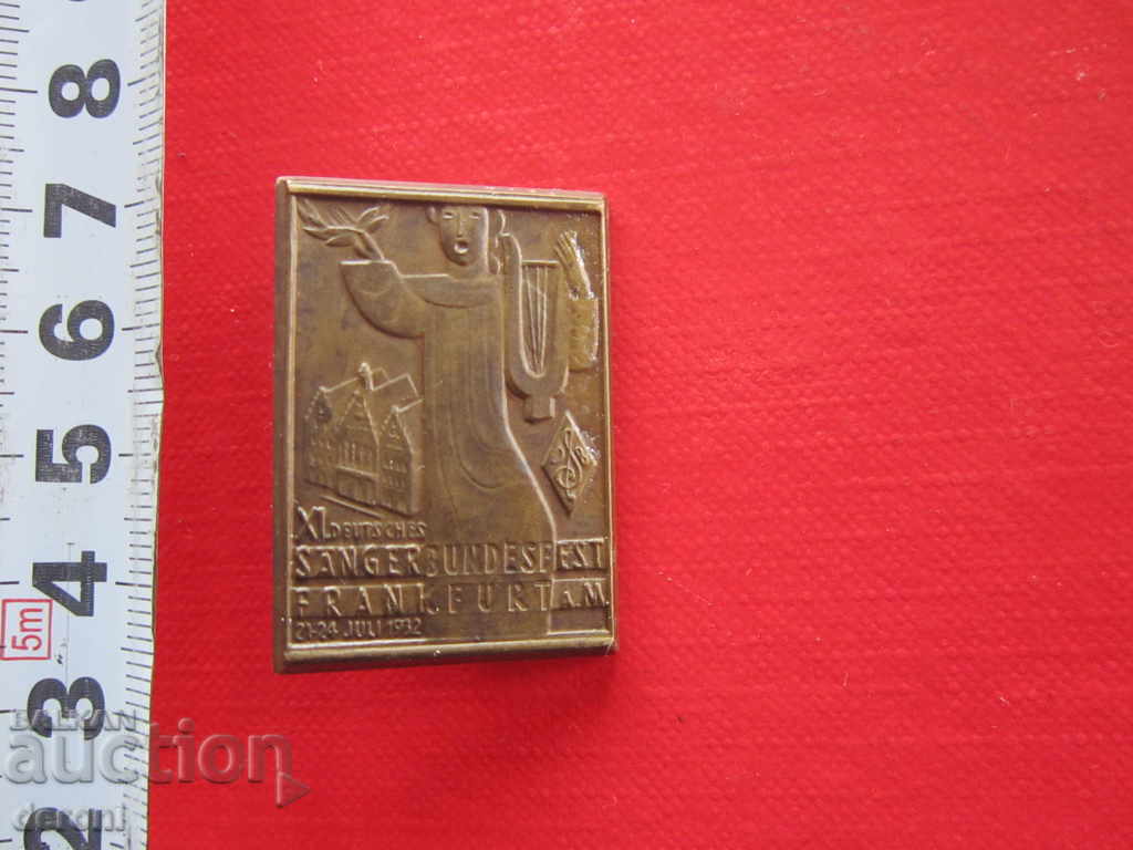 Стар немски бронзов нагръден знак значка 1932 Трети Райх