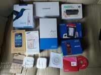 Lot of original boxes of smartphones, Samsung phones, etc