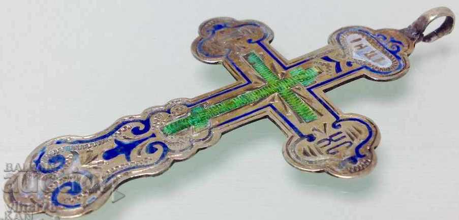 Auction VERY BEAUTIFUL ENAMEL SILVER CROSS 19TH CENTURY Czarist Russia Auction VERY BEAUTIFUL ENAMEL SILVER CROSS 19TH CENTURY Czarist Russia