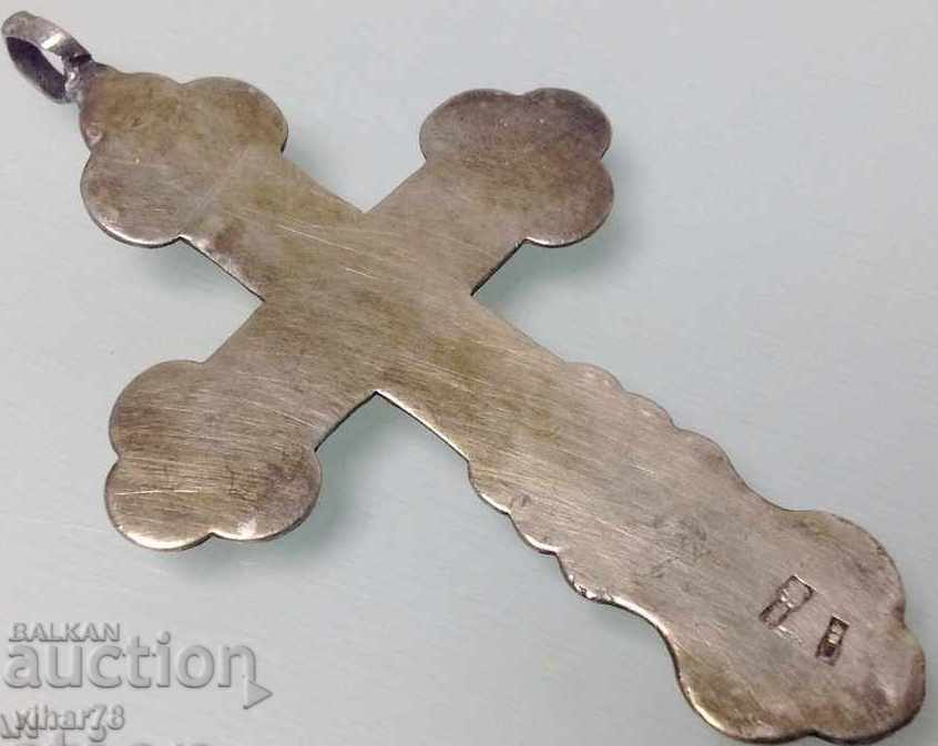 VERY BEAUTIFUL ENAMEL SILVER CROSS 19TH CENTURY Czarist Russia - 7 VERY BEAUTIFUL ENAMEL SILVER CROSS 19TH CENTURY Czarist Russia - 7