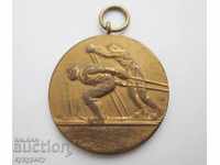 1939г. стар ски скиорски медал Б.С.С. Царство България