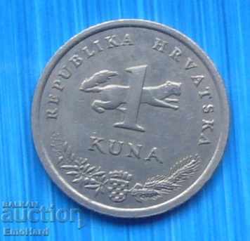 Croația 1 kuna 2001 - negru
