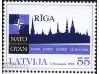 Чиста марка  НATO  среща в Рига 2006 от Латвия