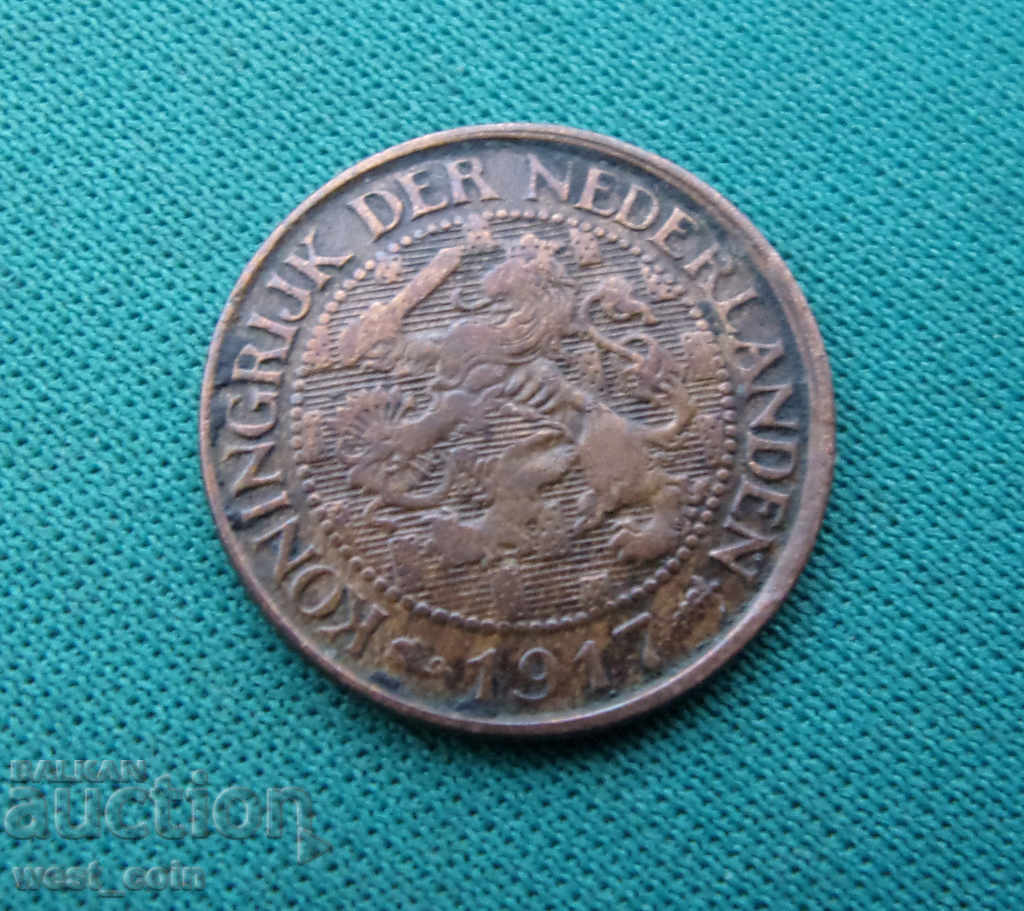 Netherlands 1 Cent 1917 Rare Coin