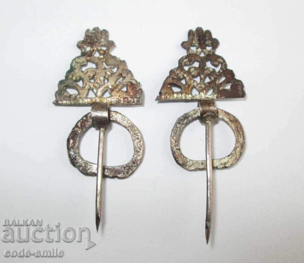 2 Unique old Renaissance needles of silver ornaments