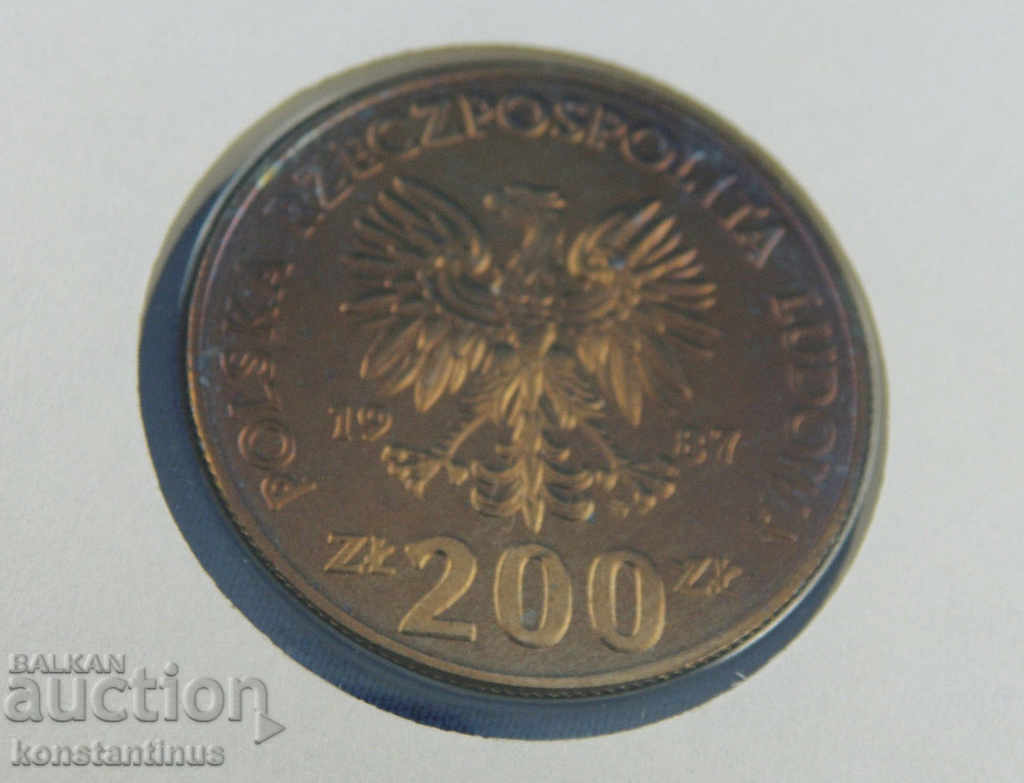 Аукцион Полша ПРОБА 200 Злоти 1987 Щефи Граф 500бр.Тираж Аукцион Полша ПРОБА 200 Злоти 1987 Щефи Граф 500бр.Тираж