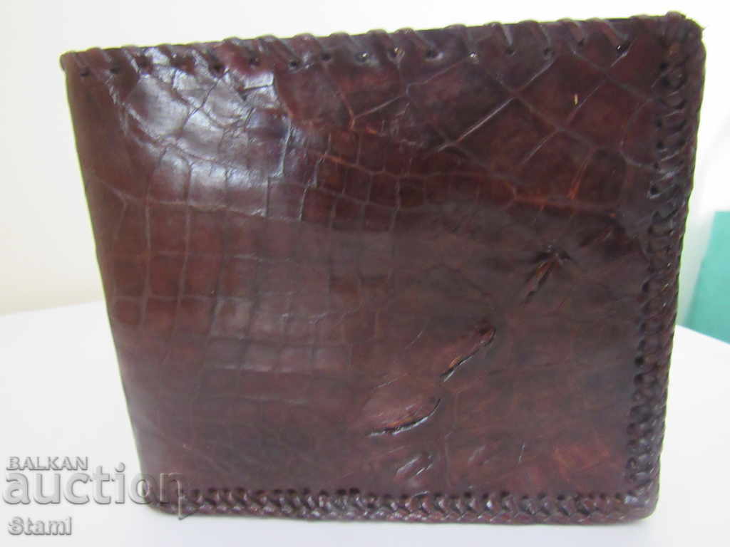 Men's crocodile leather wallet-handmade-4 with price 135.00 BGN | € 69.02 Men's crocodile leather wallet-handmade-4 with price 135.00 BGN | € 69.02