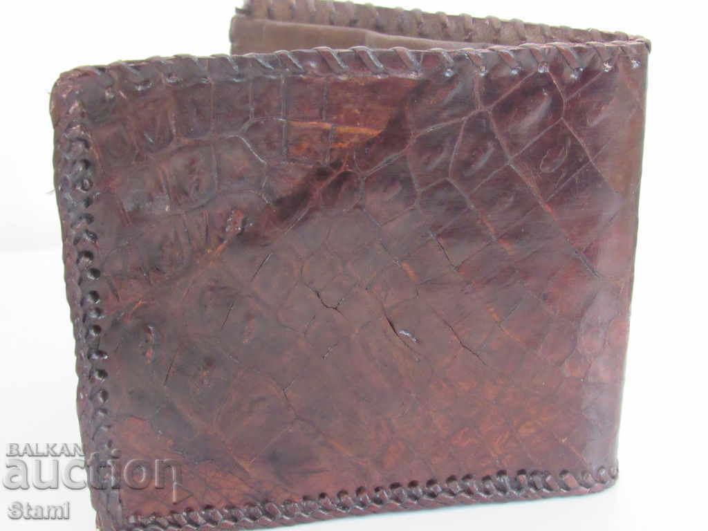 Auction Men's crocodile leather wallet-handmade-4 Auction Men's crocodile leather wallet-handmade-4