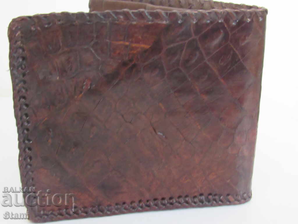 Men's crocodile leather wallet-handmade-4 - 5 Men's crocodile leather wallet-handmade-4 - 5