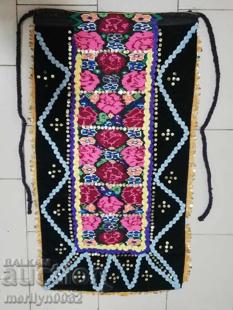 Стара тъкана бродирана везана престилка носия сукман Стара тъкана бродирана везана престилка носия сукман