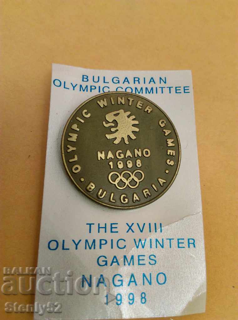 Олимпийска значка "Nagano"1998 г