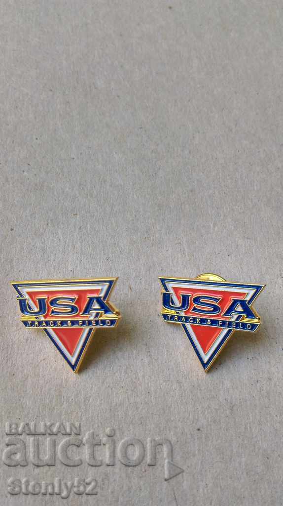 2 bucăți de insigne Usa