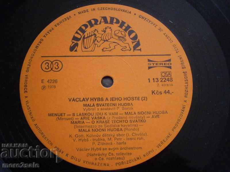 Delivery of MALA SVATECHNI HUDBA - SUPRAPHON - LARGE FLAT