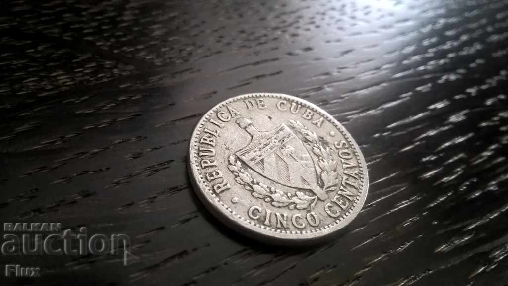 Coin - Cuba - 5 cents 1963 with price 1.25 BGN | € 0.64