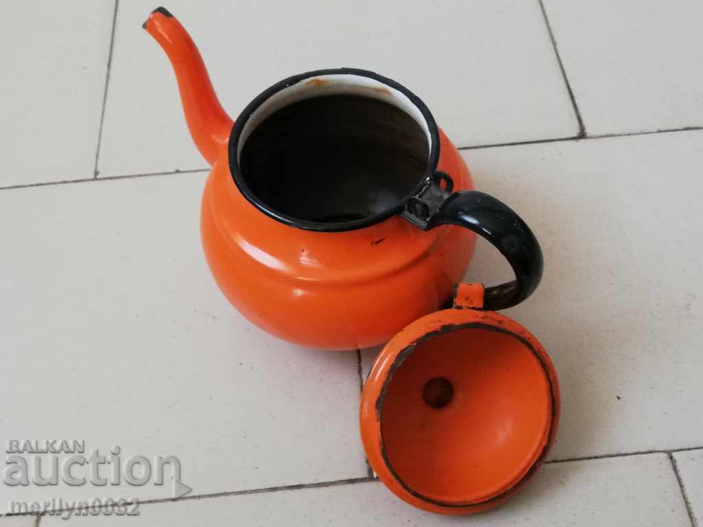 Enamelled teapot made of salt container with enamel - 5 Enamelled teapot made of salt container with enamel - 5