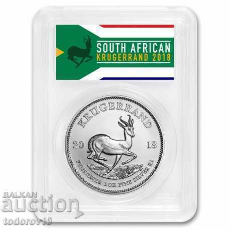 1 oz Silver Certified PCGS MS-69 South African Krugerand