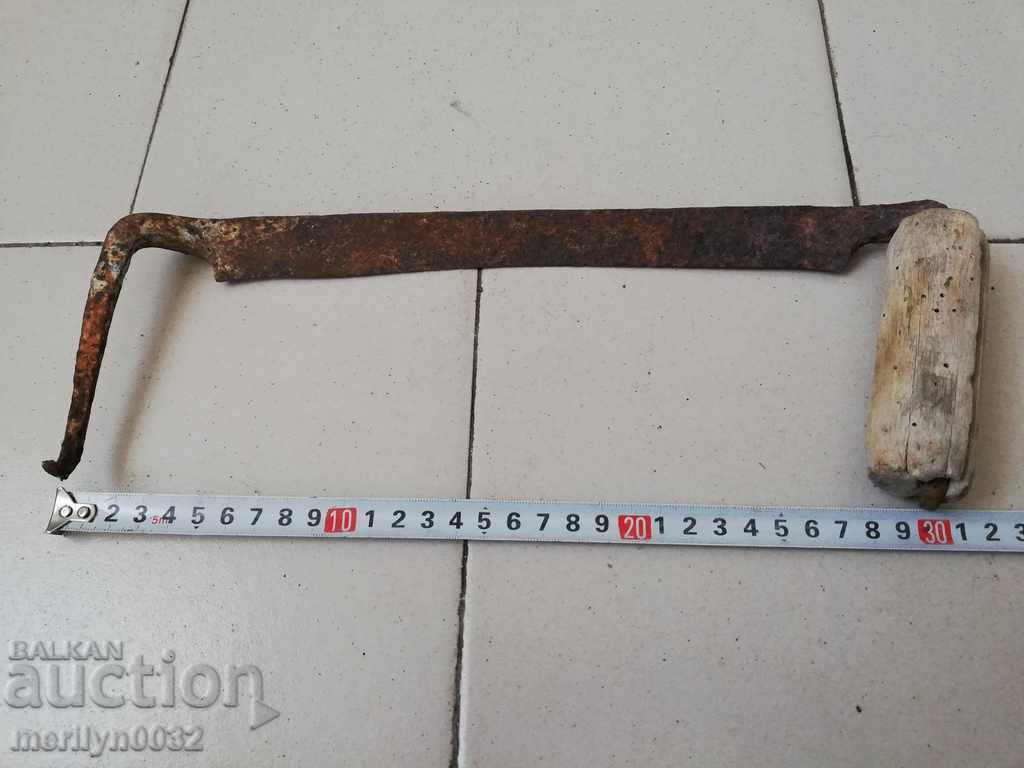 Auction Old hand wrought iron tool Auction Old hand wrought iron tool