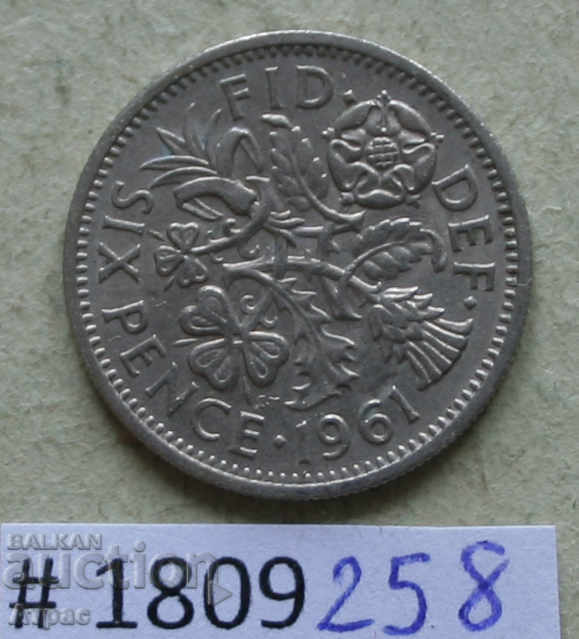 6 пенса 1961  Великобритания
