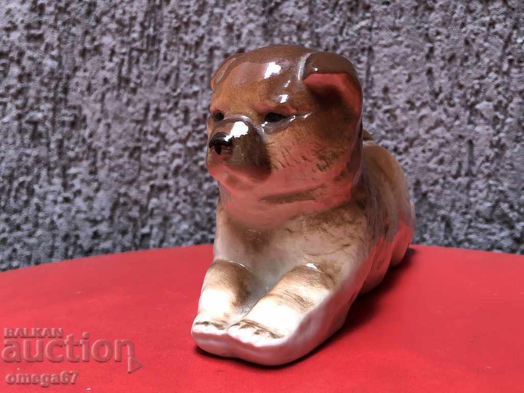 Auction Porcelain figure of puppy Chow Chau Auction Porcelain figure of puppy Chow Chau