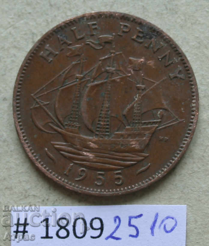 1/2 pennii 1955 Regatul Unit