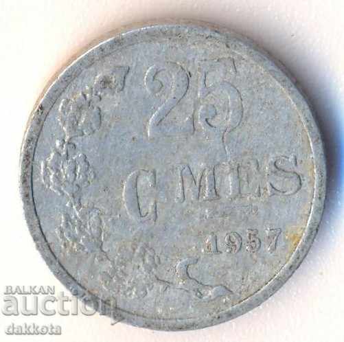 Luxemburg 25 centimetri 1957