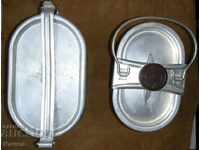 2 pcs. soldiers' cans from the tank troops of the USSR and Germany