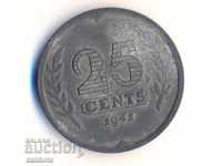 Холандия 25 цента 1941 година