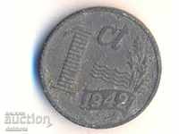 Холандия 1 цент 1942 година