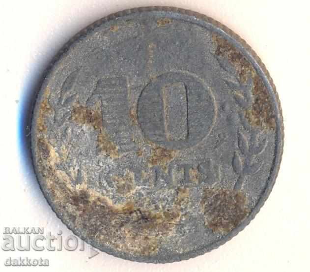 Холандия 10 цента 1942? година