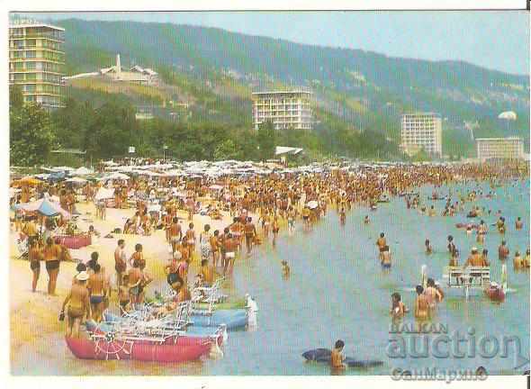 Картичка  България  Варна  Златни пясъци Плажът 7*