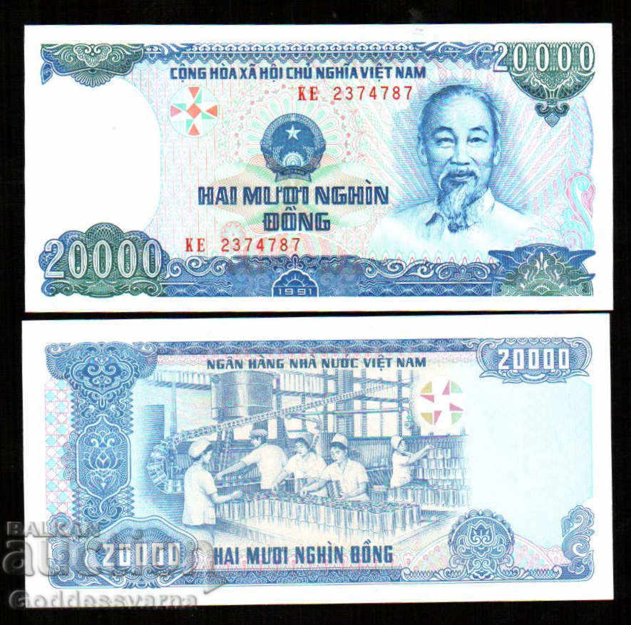 VIETNAM 20000 Dong Banknote 1991 Pick 110 Unc