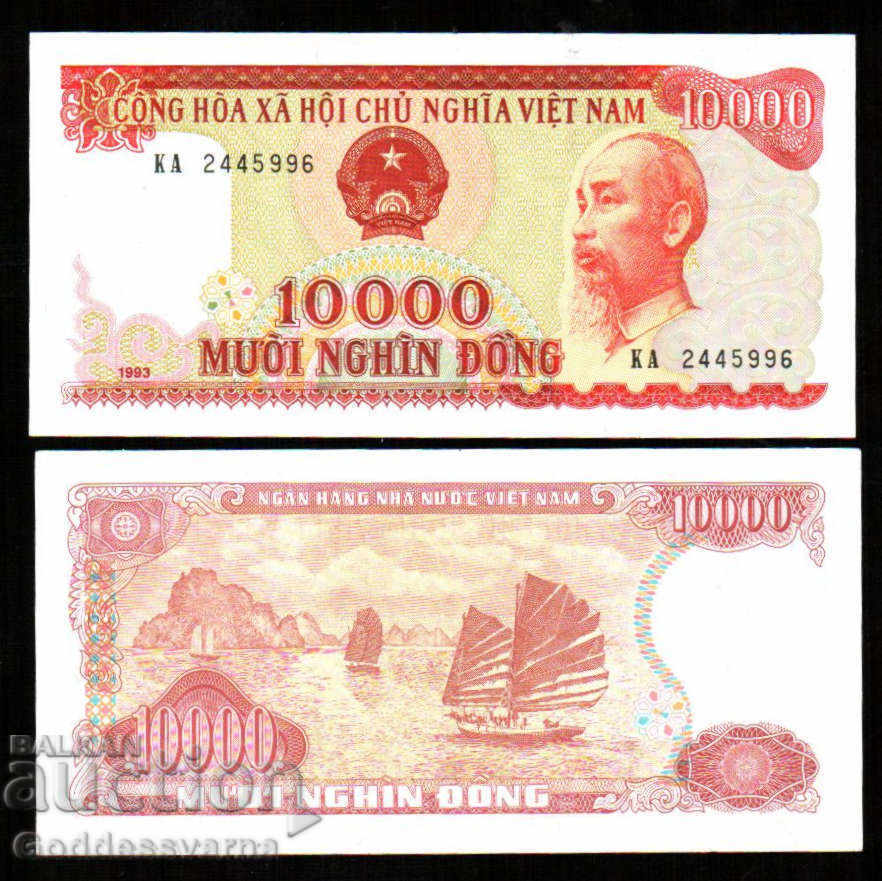 VIETNAM 10000 Dong Bancnote 1993 Pick 115a Unc N0 2