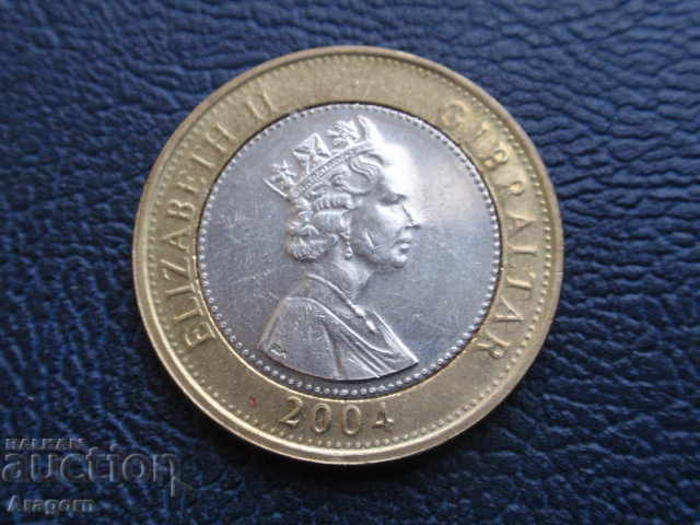 Gibraltar - 2 Pounds 2004 Jubilee Bimetallic Coin with price 22.50 BGN | € 11.50 Gibraltar - 2 Pounds 2004 Jubilee Bimetallic Coin with price 22.50 BGN | € 11.50